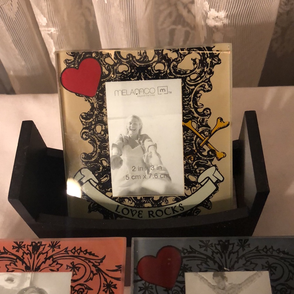4pc Set Glass Photo Coaster Set - Picture 10 of 11